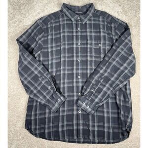 Royal Robbins Men's Plaid Long Sleeve Button Up Shirt Standard Fit XL